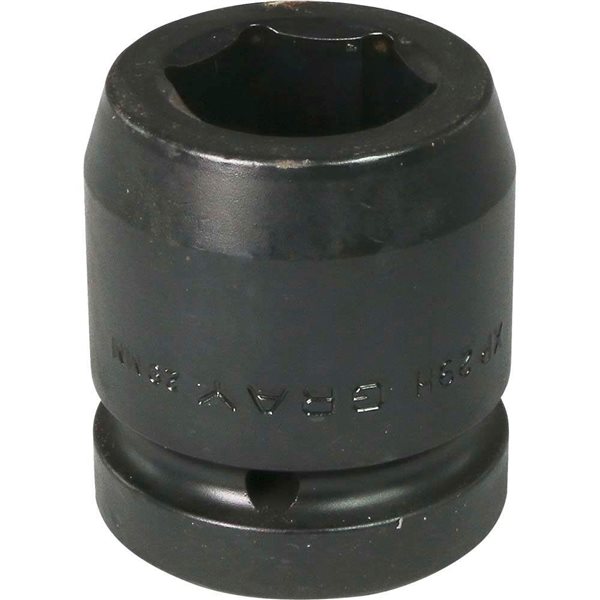 Gray Tools 29 mm x 1-in Drive 6-Point Metric Shallow Impact Socket