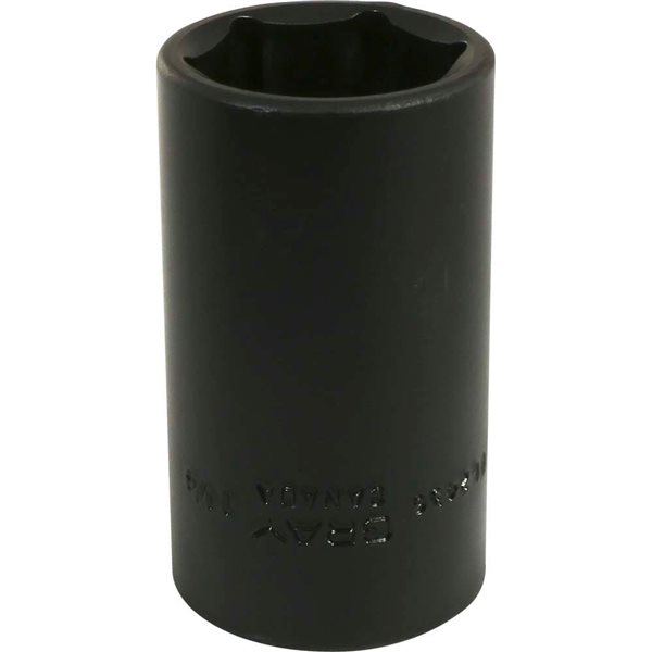 Gray Tools 1-1/4-in x 1/2-in Drive 6-Point Standard Deep Black Impact Socket