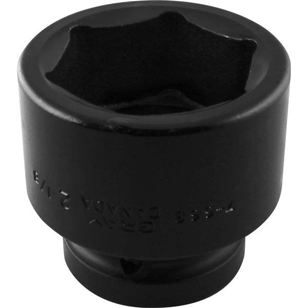 Gray Tools 2-1/8-in x 1-in Drive 6-Point SAE Shallow Impact Socket