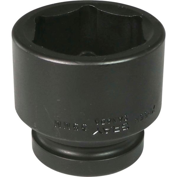 Gray Tools 55 mm x 1-in Drive 6-Point Metric Shallow Impact Socket