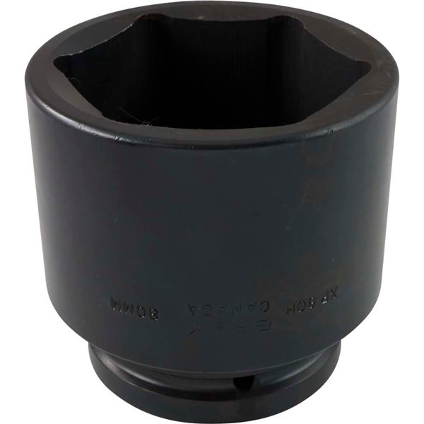 Gray Tools 80 mm x 1-in Drive 6-Point Metric Shallow Impact Socket