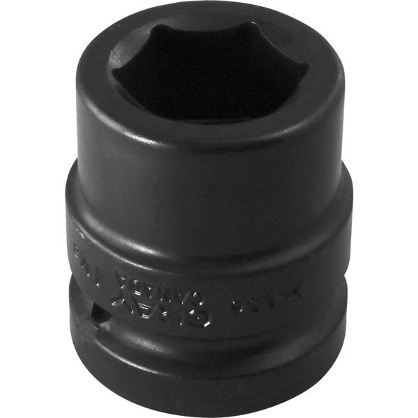Gray Tools 1-1/8-in x 1-in Drive 6-Point SAE Shallow Impact Socket