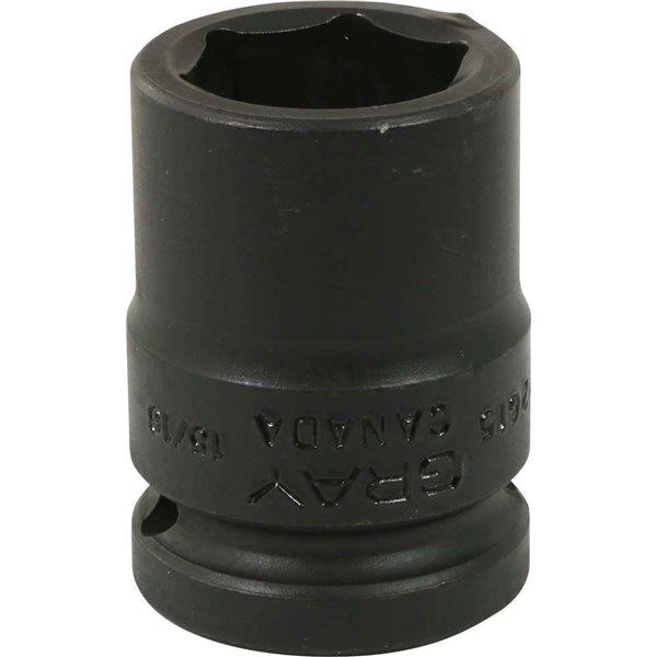 Gray Tools 15/16-in x 3/4-in Drive 6-Point Standard Shallow Impact Socket