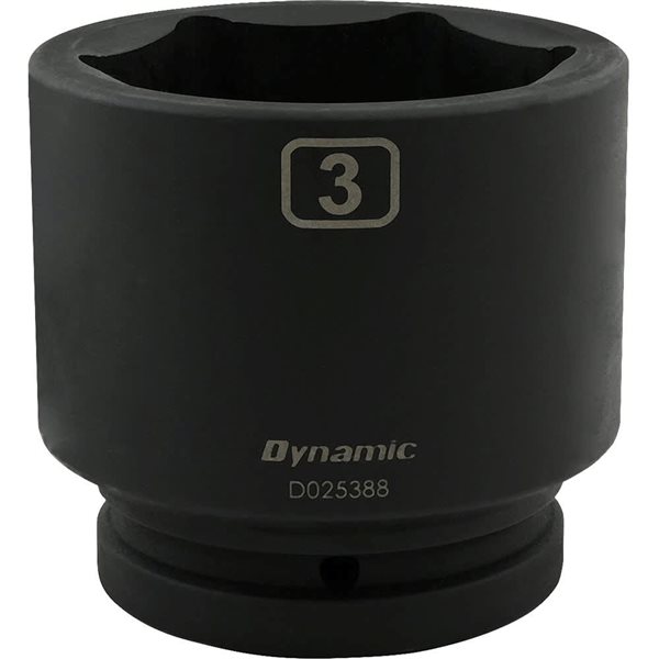 Dynamic Tools 3-in x 1-in Drive 6-Point SAE Shallow Impact Socket