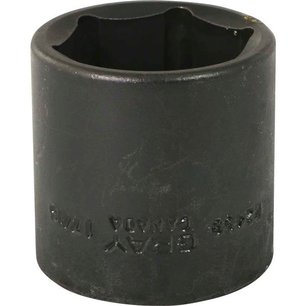 Gray Tools 1-7/16-in x 1/2-in Drive 6-Point Standard Shallow Impact Socket