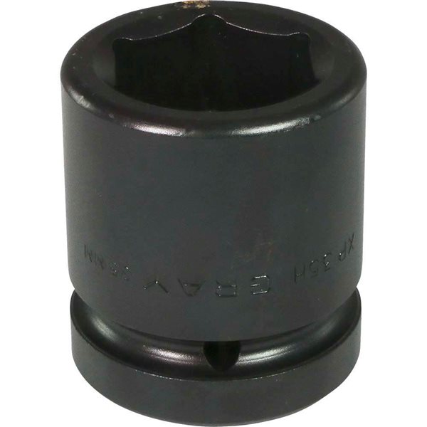 Gray Tools 35 mm x 1-in Drive 6-Point Metric Shallow Impact Socket