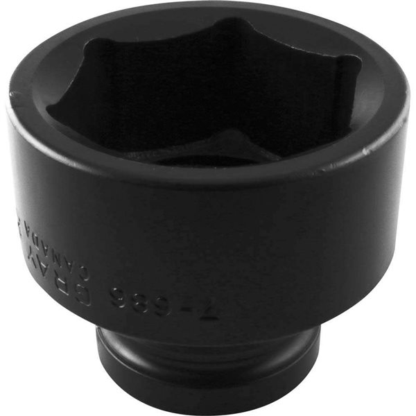 Gray Tools 2-11/16-in x 1-in Drive 6-Point SAE Shallow Impact Socket