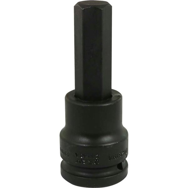 Gray Tools 19 mm x 3/4-in Drive Metric Shallow Hex Head Black Impact Socket