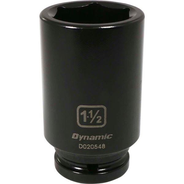 Dynamic Tools 3/4-in Drive 6-Point SAE 1-1/2-in Deep Length Impact Socket