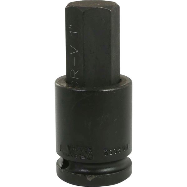Gray Tools 1-in x 3/4-in Drive Standard Hex Head Black Impact Shallow Socket
