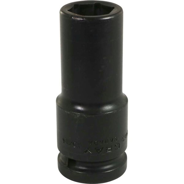 Gray Tools 13/16-in x 3/4-in Drive 6-Point Standard Deep Black Impact Socket