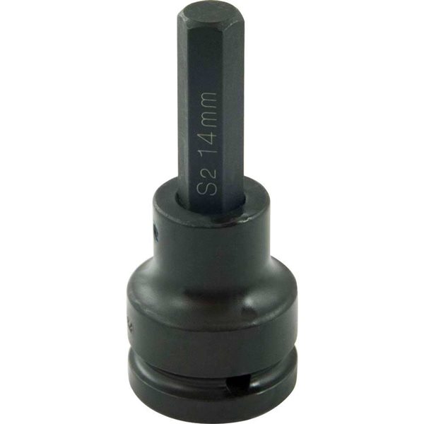 Gray Tools 14 mm x 3/4-in Drive Metric Shallow Hex Head Black Impact Socket