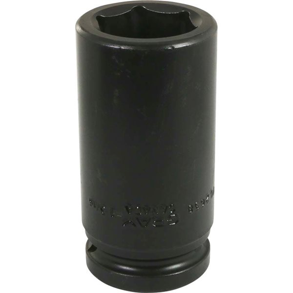Gray Tools 1-3/16-in x 3/4-in Drive 6-Point Standard Deep Black Impact Socket