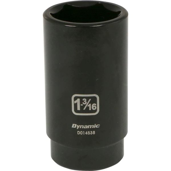 Dynamic Tools 1/2-in Drive 6-Point SAE 1-3/16-in Deep Length Impact Socket