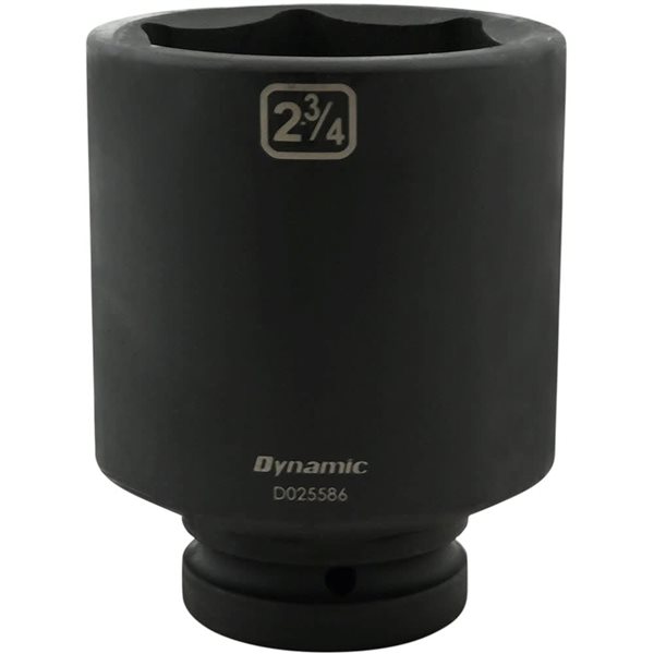 Dynamic Tools 1-in Drive 6-Point SAE 2-3/4-in Deep Length Impact Socket