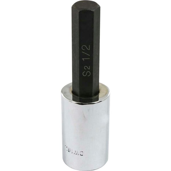 Gray Tools 1/2-in x 1/2-in Drive Standard Hex Head Chrome Finish Shallow Socket