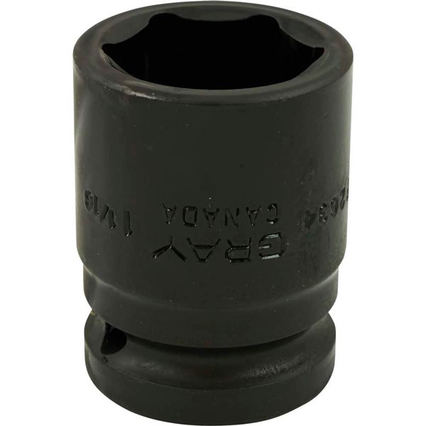 Gray Tools 1-1/16-in x 3/4-in Drive 6-Point Standard Shallow Impact Socket