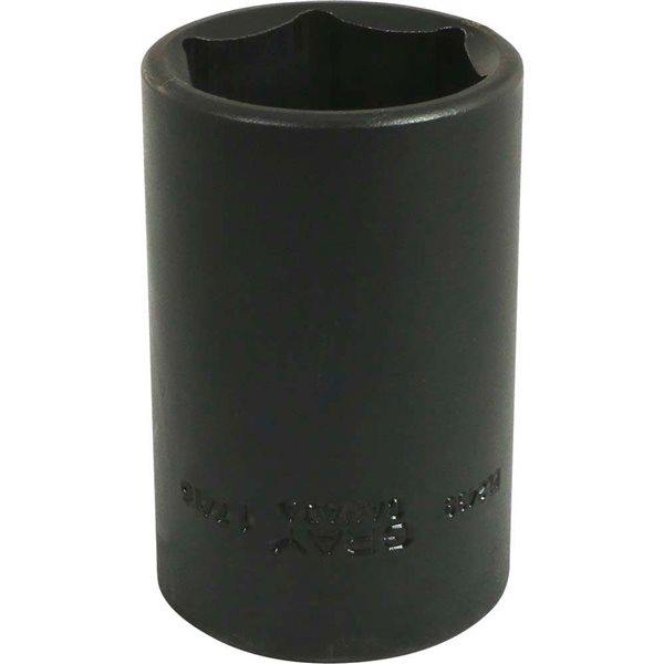 Gray Tools 1-7/16-in x 1/2-in Drive 6-Point Standard Deep Black Impact Socket
