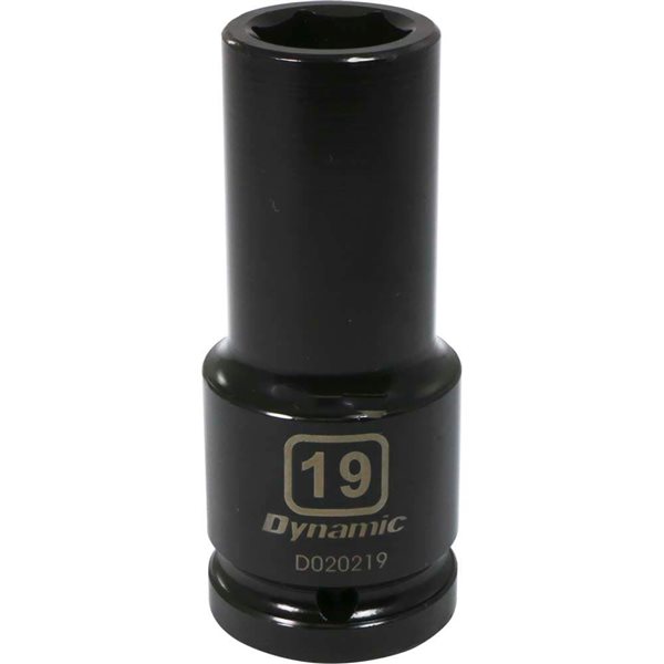 Dynamic Tools 3/4-in Drive 6-Point Metric 19 mm Deep Length Impact Socket