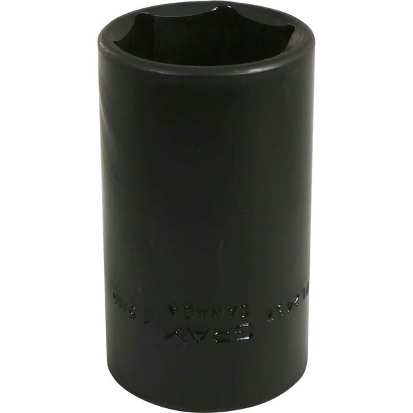 Gray Tools 1-5/16-in x 1/2-in Drive 6-Point Standard Deep Black Impact Socket