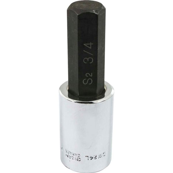 Gray Tools 3/4-in x 1/2-in Drive Standard Hex Head Chrome Finish Shallow Socket