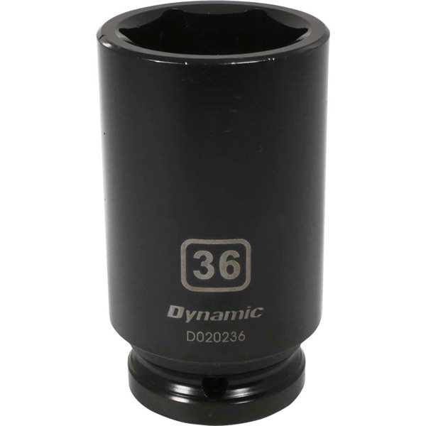 Dynamic Tools 3/4-in Drive 6-Point Metric 36 mm Deep Length Impact Socket