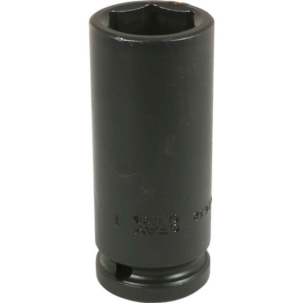 Gray Tools 1-in x 3/4-in Drive 6-Point Standard Deep Black Impact Socket