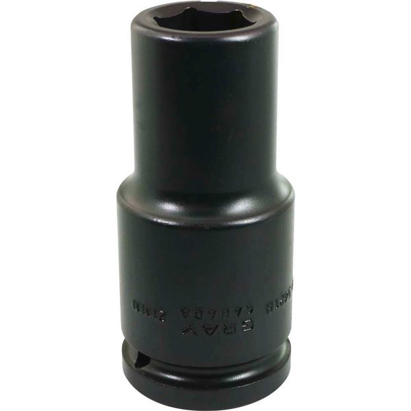 Gray Tools 21 mm x 3/4-in Drive 6-Point Metric Deep Impact Socket