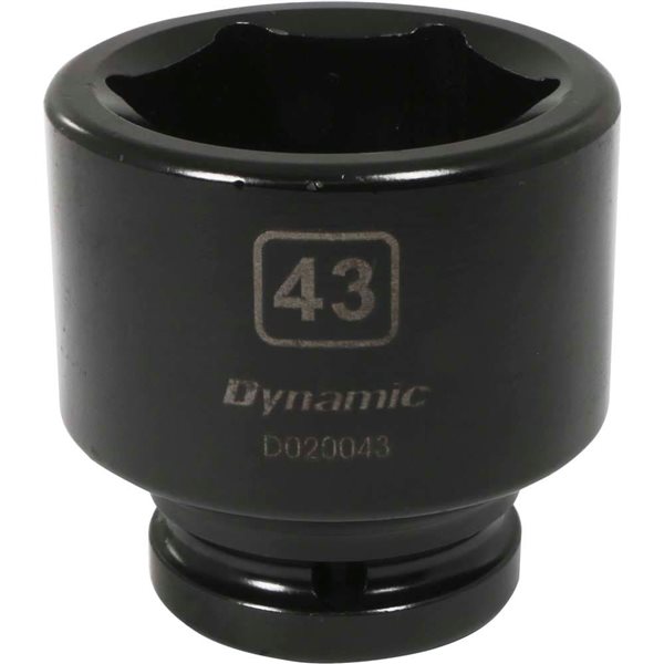 Dynamic Tools 3/4-in Drive 6-Point Metric 43 mm Shallow Impact Socket