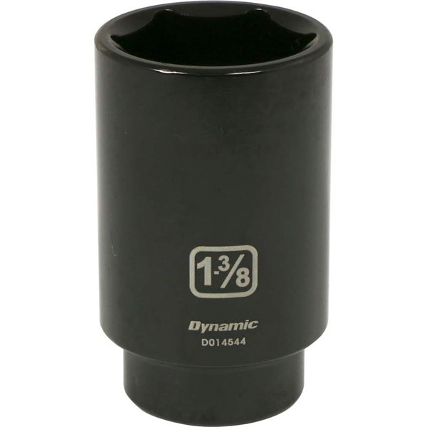 Dynamic Tools 1/2-in Drive 6-Point SAE 1-3/8-in Deep Length Impact Socket