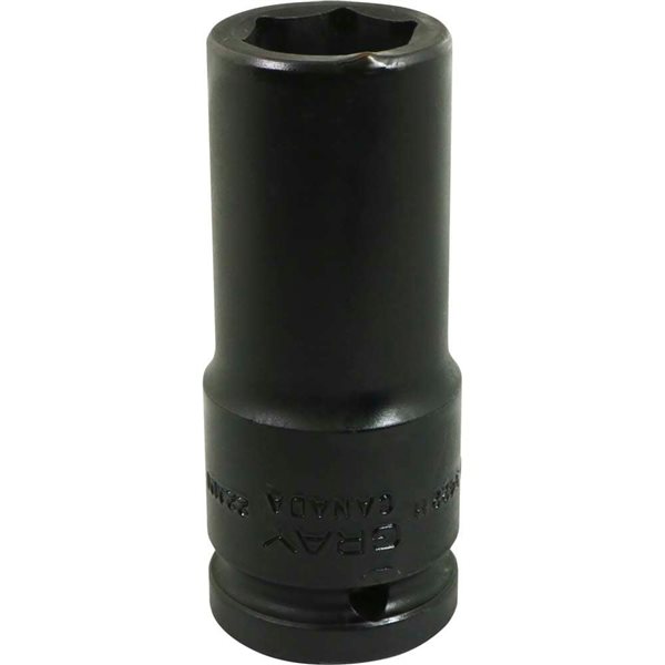 Gray Tools 22 mm x 3/4-in Drive 6-Point Metric Deep Impact Socket
