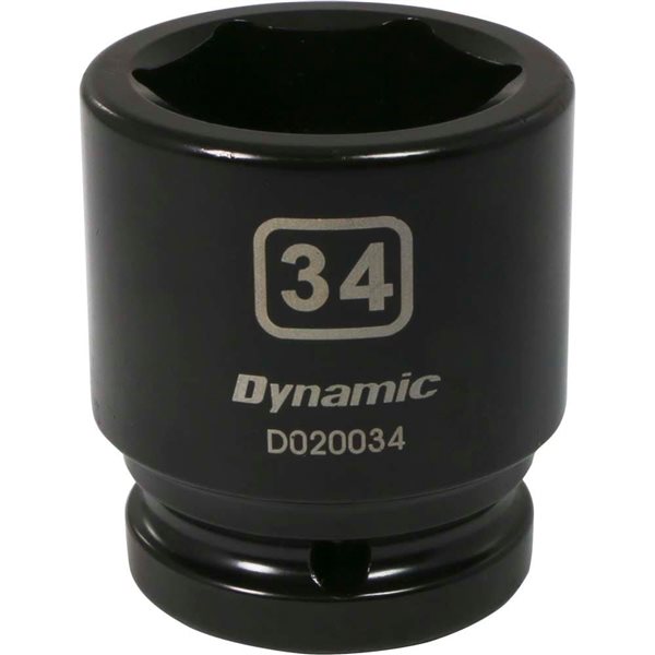 Dynamic Tools 3/4-in Drive 6-Point Metric 34 mm Shallow Impact Socket
