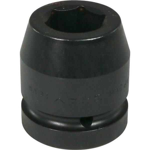 Gray Tools 26 mm x 1-in Drive 6-Point Metric Shallow Impact Socket