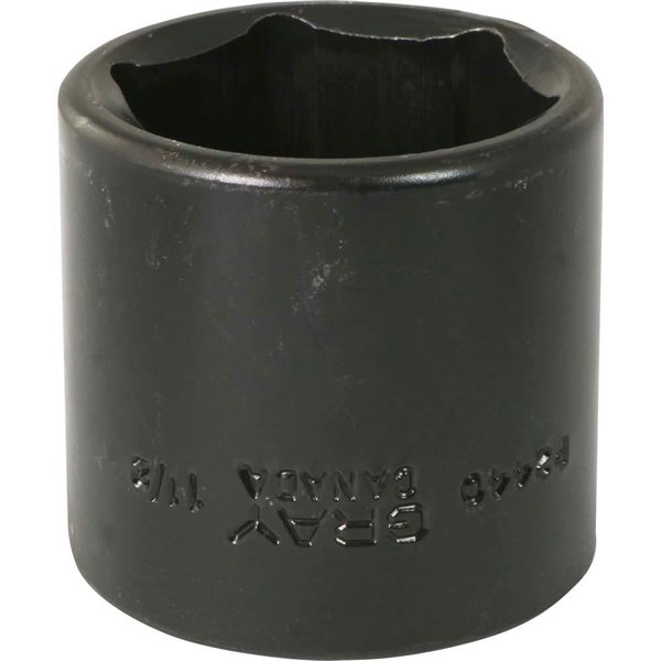 Gray Tools 1-1/2-in x 1/2-in Drive 6-Point Standard Shallow Impact Socket