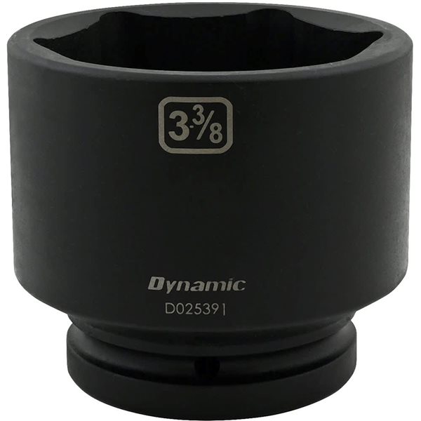 Dynamic Tools 3-3/8-in x 1-in Drive 6-Point SAE Shallow Impact Socket