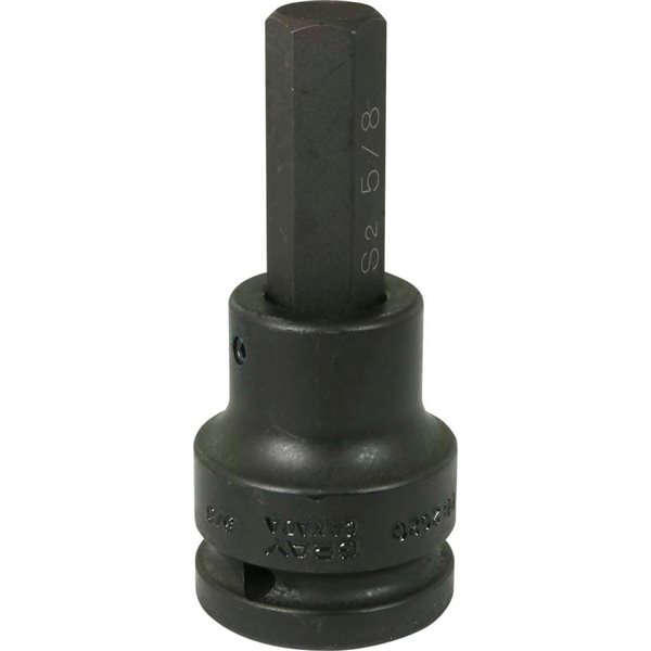 Gray Tools 5/8-in x 3/4-in Drive Standard Hex Head Black Impact Shallow Socket