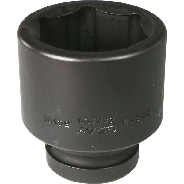 Gray Tools 54 mm x 1-in Drive 6-Point Metric Shallow Impact Socket