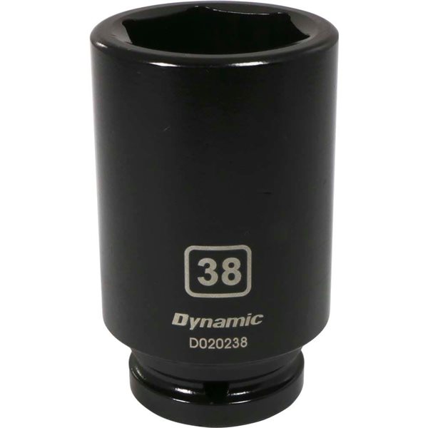 Dynamic Tools 3/4-in Drive 6-Point Metric 38 mm Deep Length Impact Socket