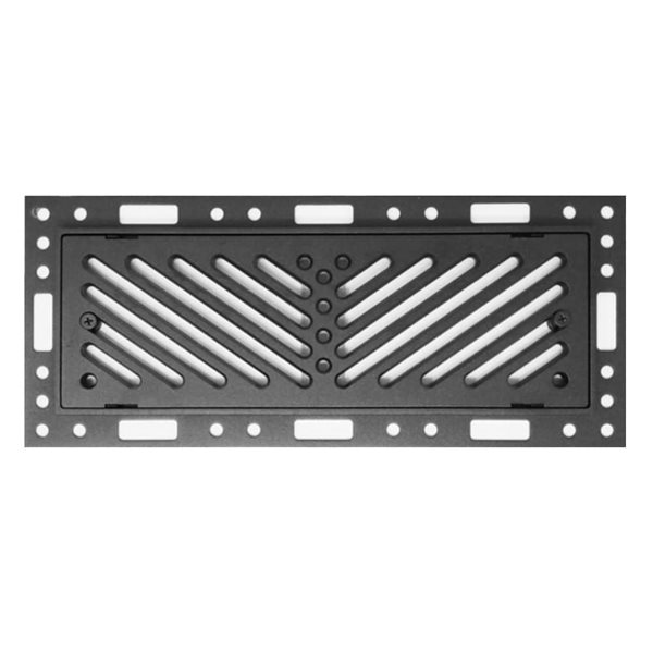 Best Access Doors 4-in x 10-in Flush Mount Floor Vent with Angled Slots and Damper - Black