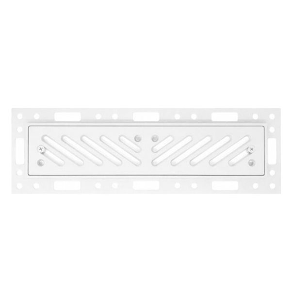 Best Access Doors 2.5-in x 12-in Flush Mount Floor Vent with Angled Slots and Damper - White