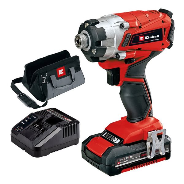 Einhell Cordless 1/4-in Impact Driver 18 V TE-CI 18/1 Li Kit SB w/ Battery and Charger