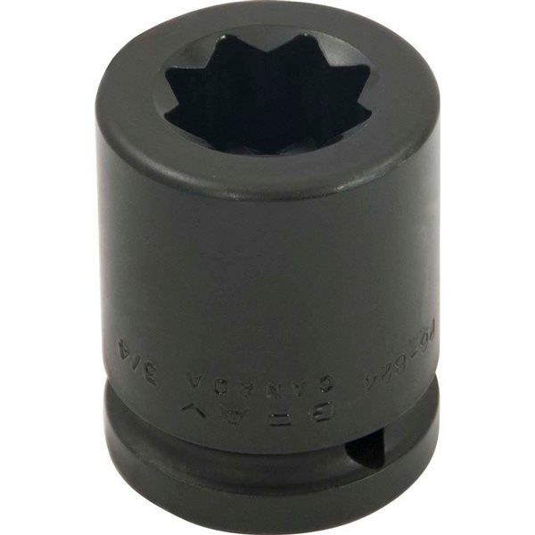 Gray Tools 3/4 X 3/4-in Drive 8 Point Regular Length Impact Socket