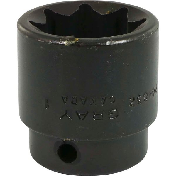Gray Tools 1 X 1/2-in Drive 8 Point Regular Length Impact Socket