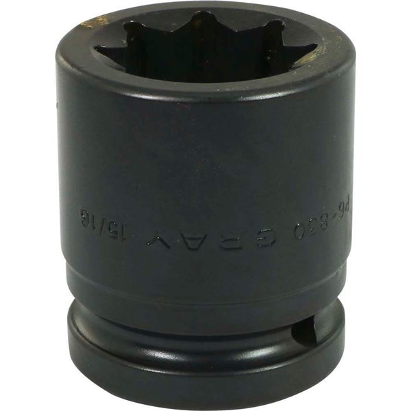 Gray Tools 15/16 X 3/4-in Drive 8 Point Regular Length Impact Socket