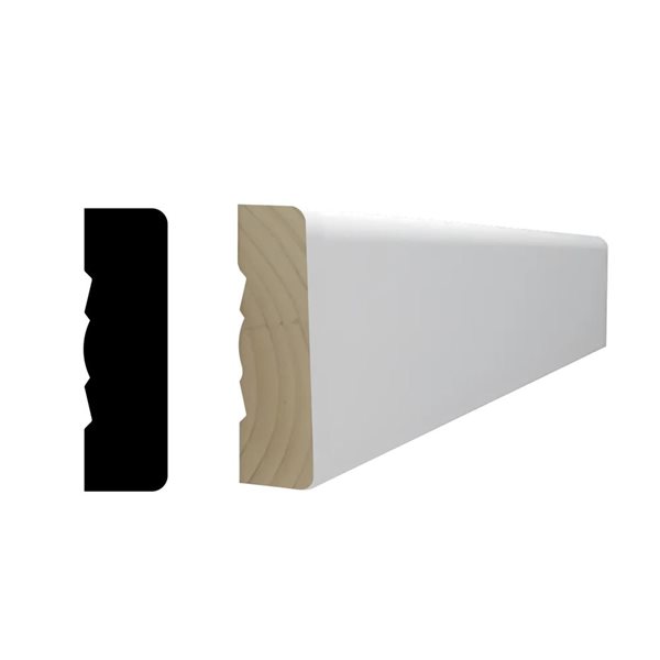 RESO 5-Pc 11/16 D x 2 1/4 W x 99-in L Primed Finger-Jointed Pine Casing Moulding - 40 ft