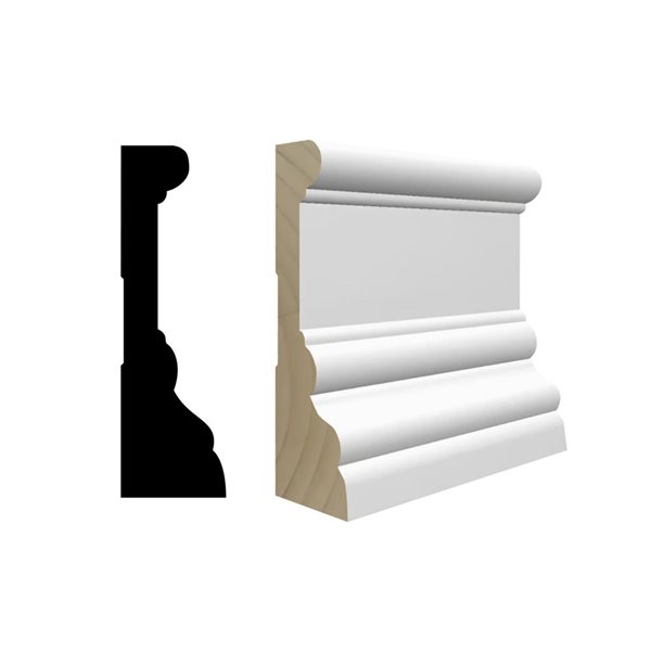 RESO 20-Pc 1 D x 3 1/4 W x 99-in L Primed Finger-Jointed Pine Casing Moulding - 160 ft