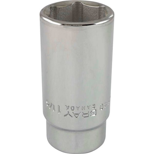 Gray Tools 1-1/4-in x 3/4-in Drive Standard 6-Point Deep Chrome Finish Socket