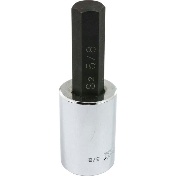 Gray Tools 5/8-in x 1/2-in Drive Standard Hex Head Chrome Finish Shallow Socket