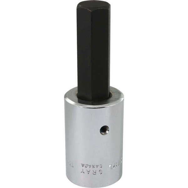 Gray Tools 17 mm x 1/2-in Drive Standard Hex Head Metric Chrome Finish Shallow Socket
