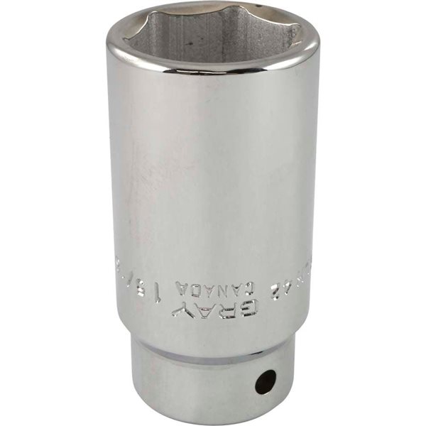 Gray Tools 1-5/16-in x 3/4-in Drive Standard 6-Point Deep Chrome Finish Socket